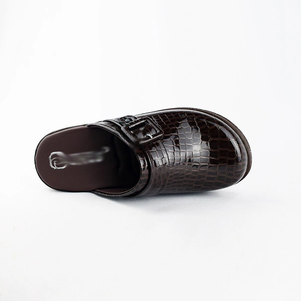Sabot pour femme compense 080 marron verni .....    miniature